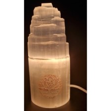 Lampe en Sélénite 25cm - Arbre de Vie - Yogazen